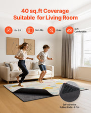 Rug Pad 2.44 x 1.52 m, Non-slip Carpet Area Pad, Rug Mat Padding with Dual Surface Felt Cushion & Rubber V952-TPRDTD85FT02Q78V1001V0