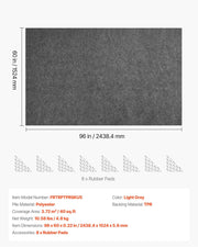 Rug Pad 2.44 x 1.52 m, Non-slip Carpet Area Pad, Rug Mat Padding with Dual Surface Felt Cushion & Rubber V952-TPRDTD85FT02Q78V1001V0