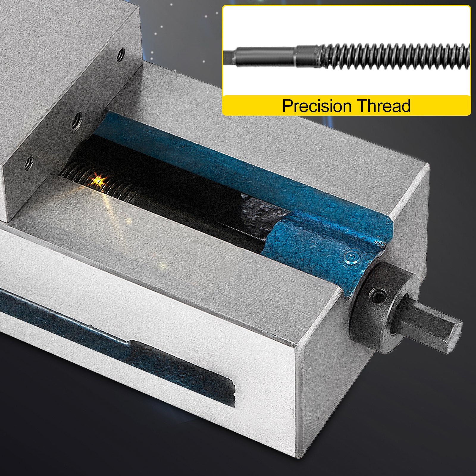 Milling Vice 4"/100mm,Bench Clamp Vice Nodular Cast Iron Material,Clamping Vice Clamping Force 19KN Max, V952-TQ4YCJMJYHQ000001V0