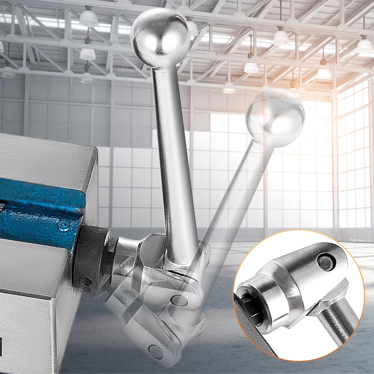 Milling Vice 4"/100mm,Bench Clamp Vice Nodular Cast Iron Material,Clamping Vice Clamping Force 19KN Max, V952-TQ4YCJMJYHQ000001V0