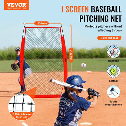 I Screen Baseball for Batting Cage, 7x4 ft Baseball & Softball Safety Screen, Body Protector Portable Batting V952-TSBHWIXQX74YMKWF6V0