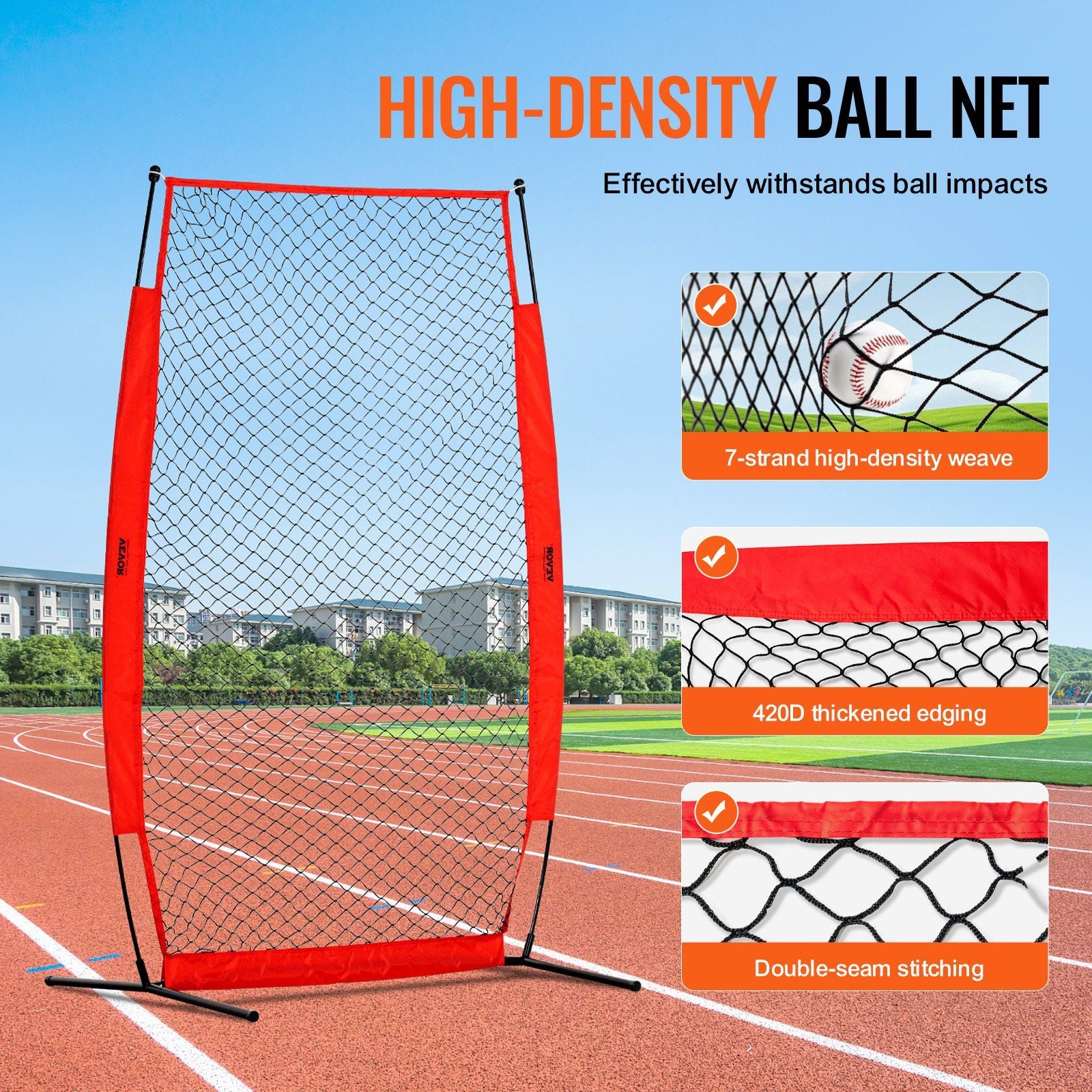 I Screen Baseball for Batting Cage, 7x4 ft Baseball & Softball Safety Screen, Body Protector Portable Batting V952-TSBHWIXQX74YMKWF6V0