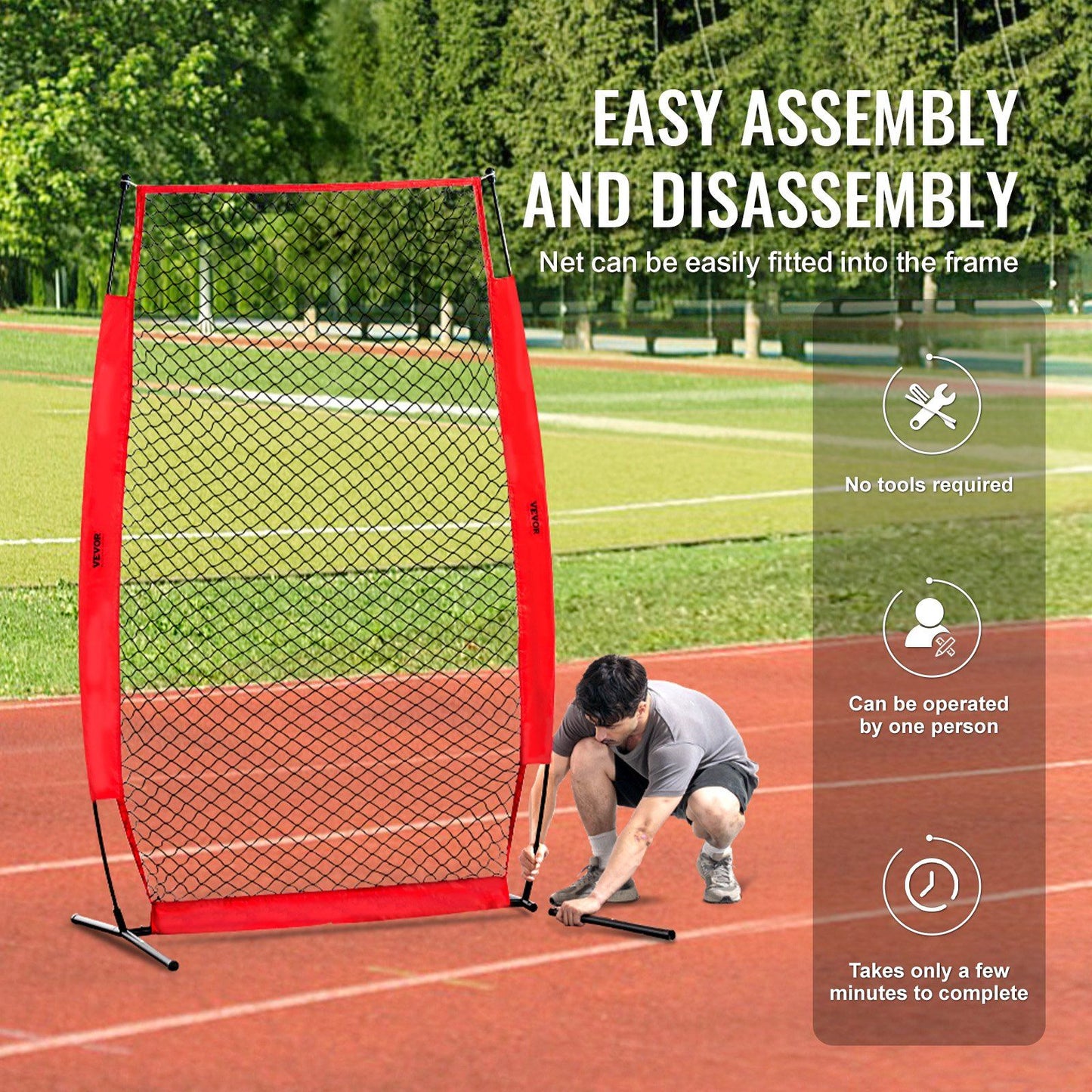 I Screen Baseball for Batting Cage, 7x4 ft Baseball & Softball Safety Screen, Body Protector Portable Batting V952-TSBHWIXQX74YMKWF6V0