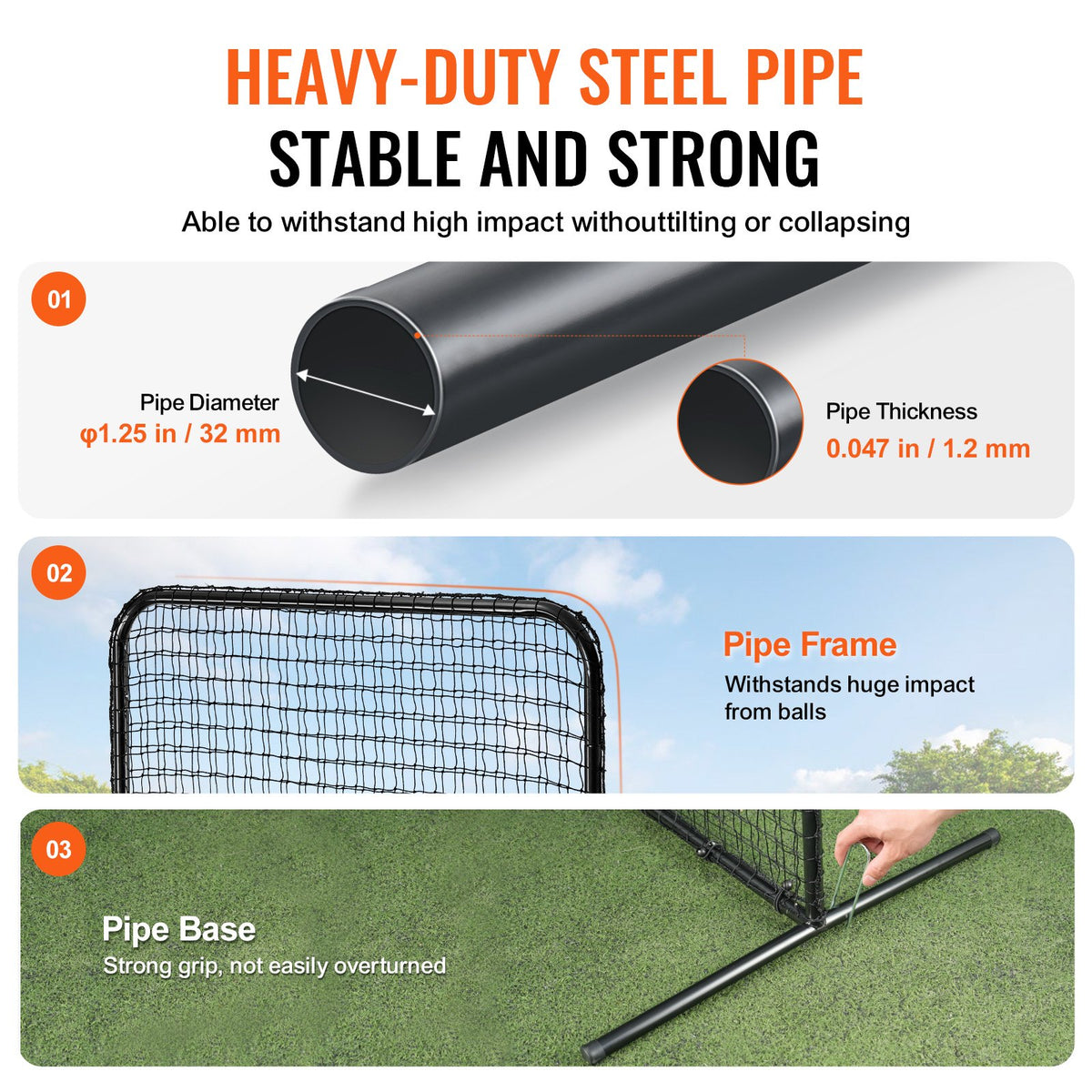 I Screen Baseball for Batting Cage, 7x4 ft Baseball Softball Safety Screen, Body Protector Portable Batting V952-TSBHWIXZX74YWVVBYV0