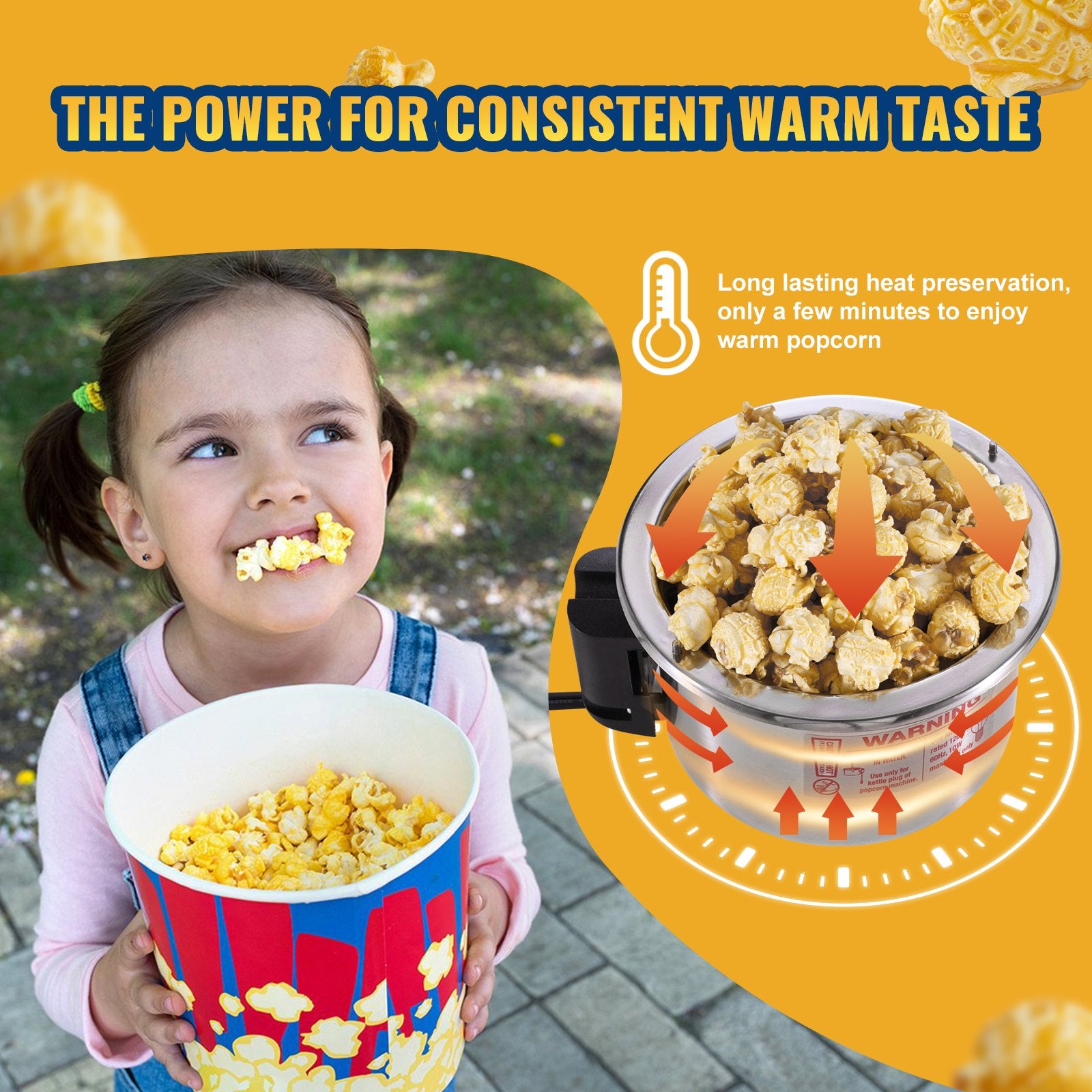 Popcorn Popper Machine Tabletop Popcorn Maker 300W 2.5 Oz Red V952-TSBMHJHS25OZ32RWAV3