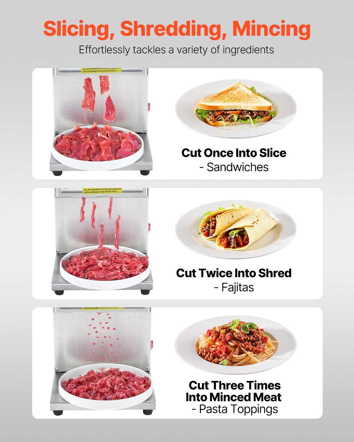 Electric Meat Cutter Machine 850W Commercial Meat Slicer Cutting Machine V952-TSBXGQPJYSBXVZ50UV3