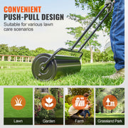 Lawn Roller, 17 Gallon 36 Inch Sand/Water Filled Yard Roller, Steel Sod Roller with Easy-turn Plug and V952-TSCPGL17JL36QEQZ0V0