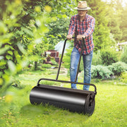 Lawn Roller, 17 Gallon 36 Inch Sand/Water Filled Yard Roller, Steel Sod Roller with Easy-turn Plug and V952-TSCPGL17JL36QEQZ0V0