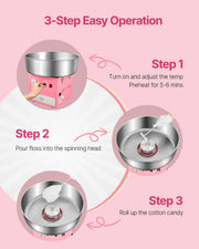 Electric Cotton Candy Machine, 1000W Commercial Candy Floss Maker with 52cm Stainless Steel Bowl, Sugar V952-TSDRMHTJFSWGMOD1VV3