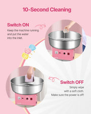 Electric Cotton Candy Machine, 1000W Commercial Candy Floss Maker with 52cm Stainless Steel Bowl, Sugar V952-TSDRMHTJFSWGMOD1VV3