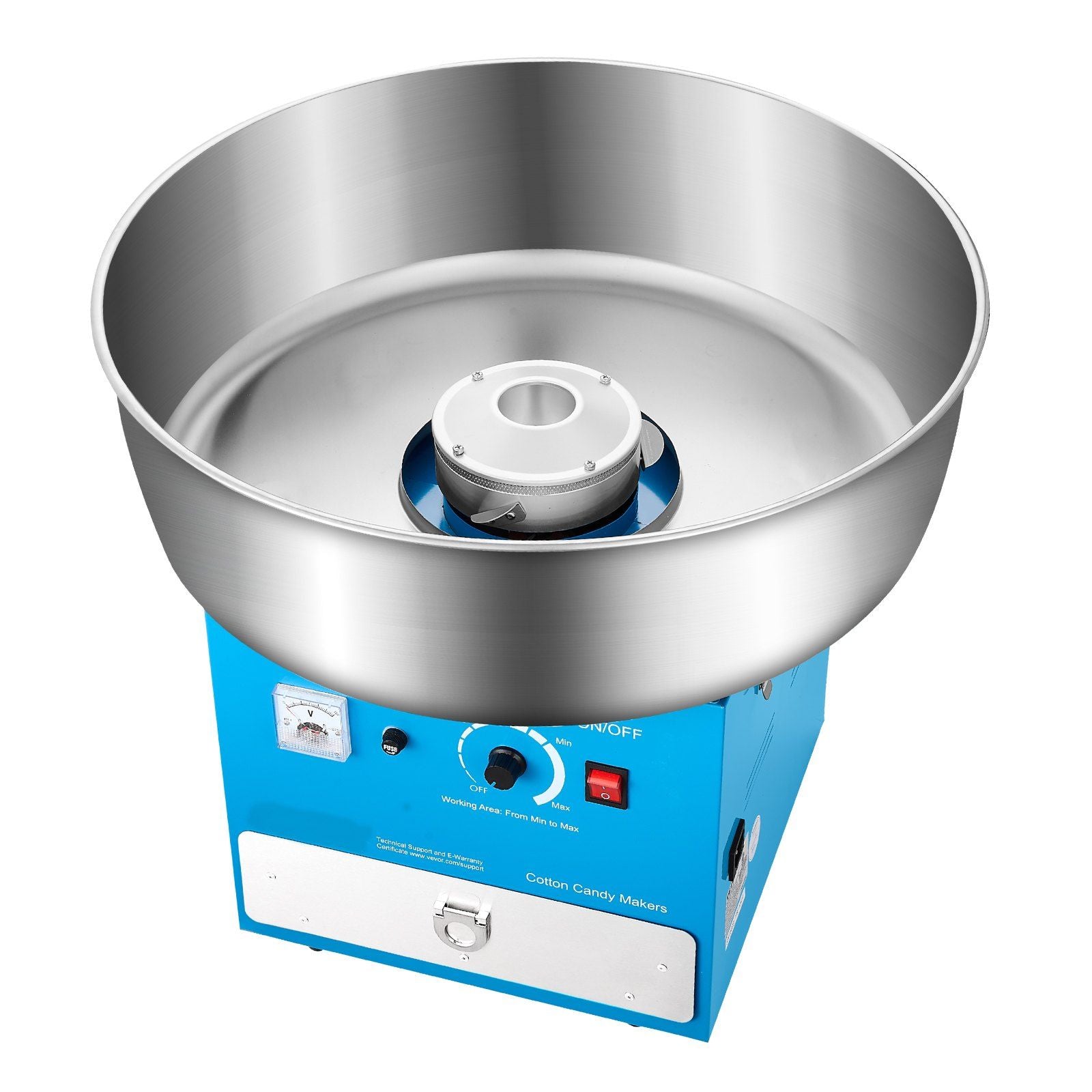 Electric Cotton Candy Machine, 1000W Commercial Candy Floss Maker with 52cm in Stainless Steel Bowl, Sugar V952-TSDRMHTJLSWGP21VKV3