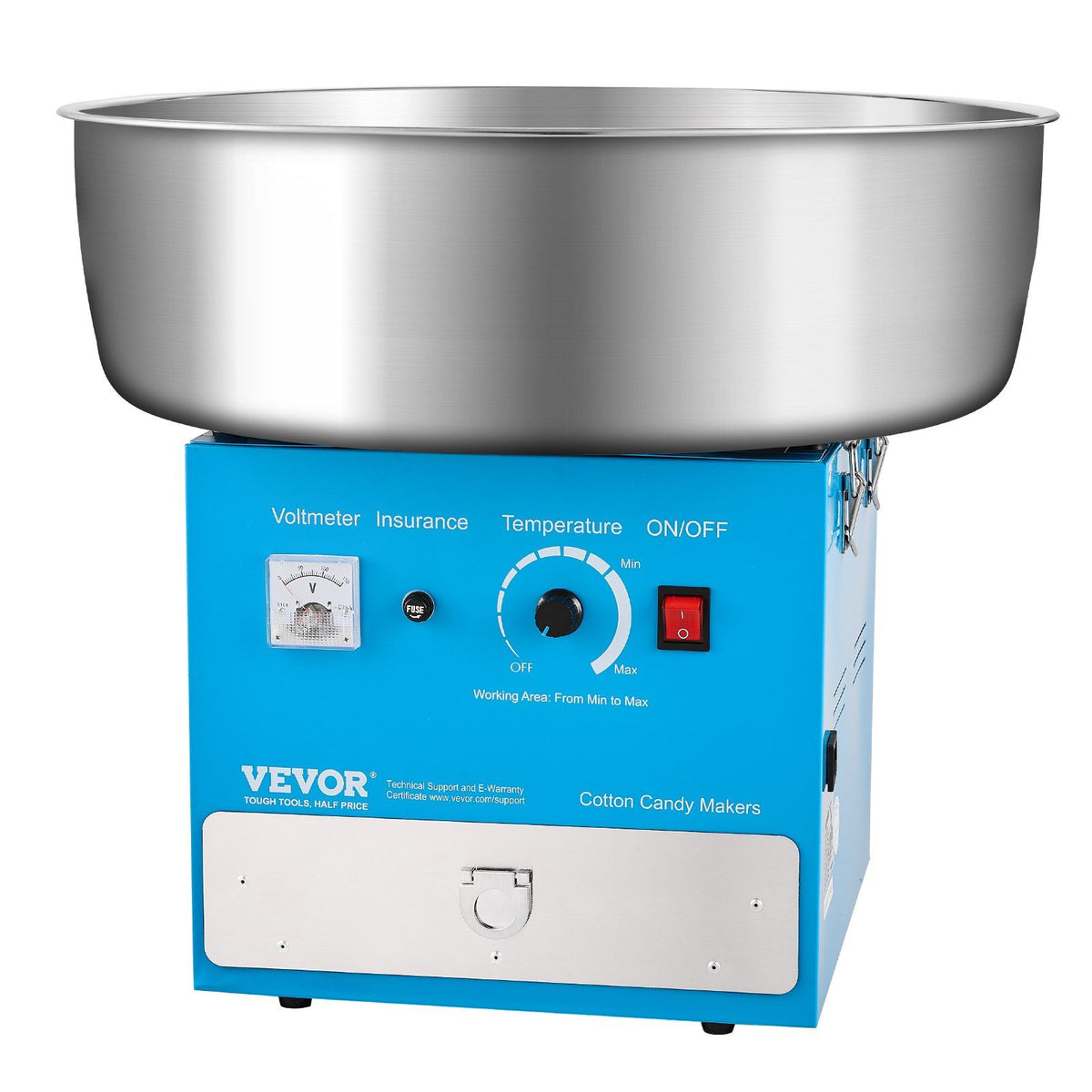Electric Cotton Candy Machine, 1000W Commercial Candy Floss Maker with 52cm in Stainless Steel Bowl, Sugar V952-TSDRMHTJLSWGP21VKV3