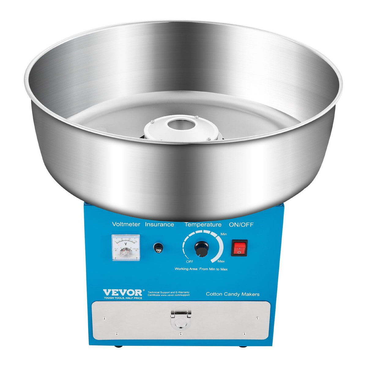 Electric Cotton Candy Machine, 1000W Commercial Candy Floss Maker with 52cm in Stainless Steel Bowl, Sugar V952-TSDRMHTJLSWGP21VKV3