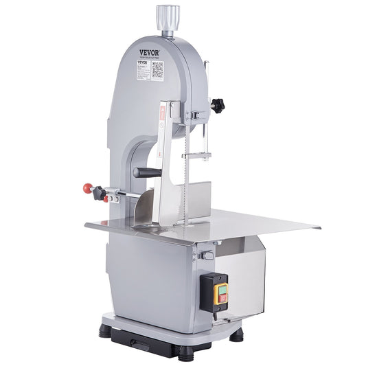 Commercial Electric Meat Bandsaw, 1100W Stainless Steel Countertop Bone Sawing Machine, Workbeach 19.3" x V952-TSJGJ1100W420AHCPV3