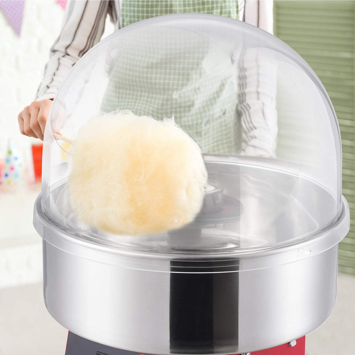 Electric Cotton Candy Machine, 1000W Candy Floss Maker, Commercial Cotton Candy Machine with Cover, Stainless V952-TSMHTJHSHGXMQ4DUBV3