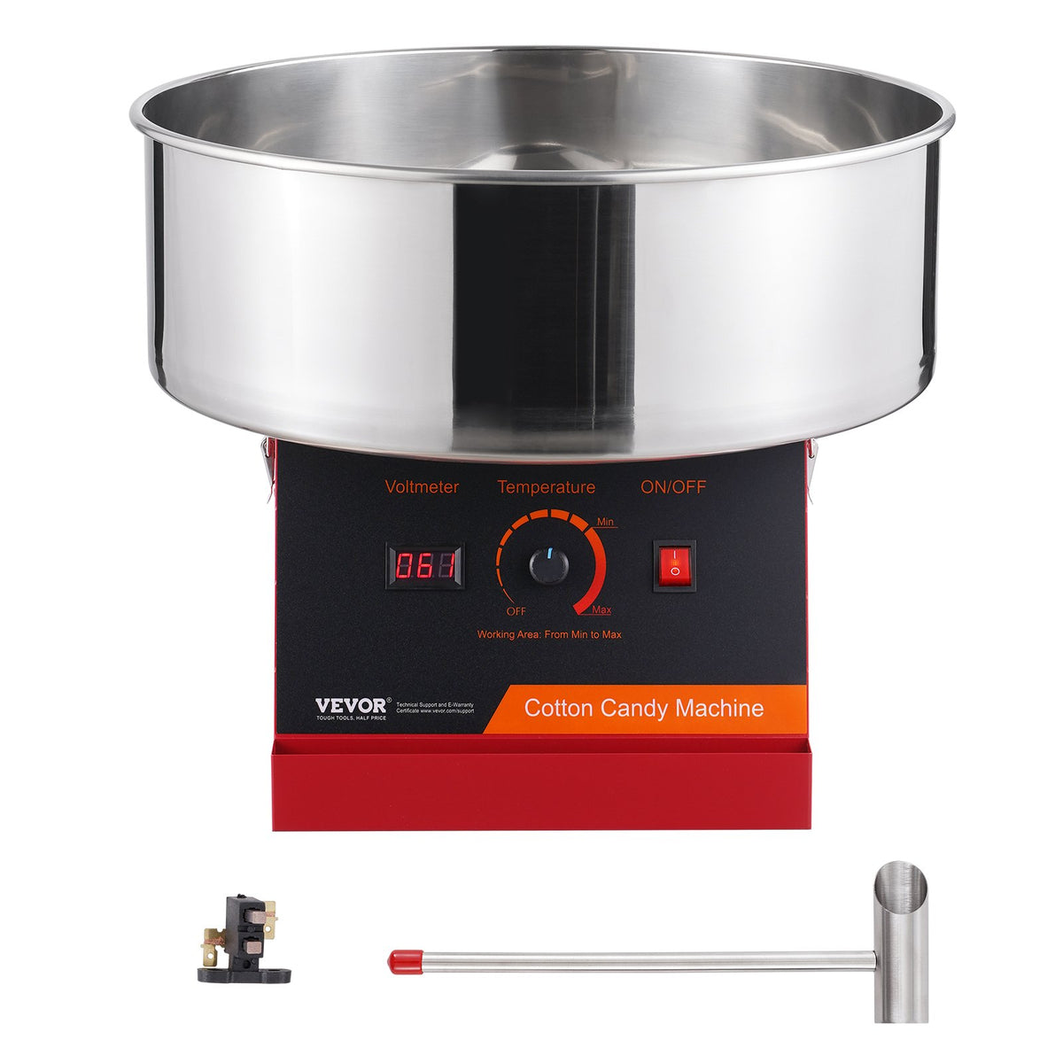 Electric Cotton Candy Machine, 1000W Candy Floss Maker, Commercial Cotton Candy Machine with Stainless Steel V952-TSMHTJHSWGXM8E4PNV3