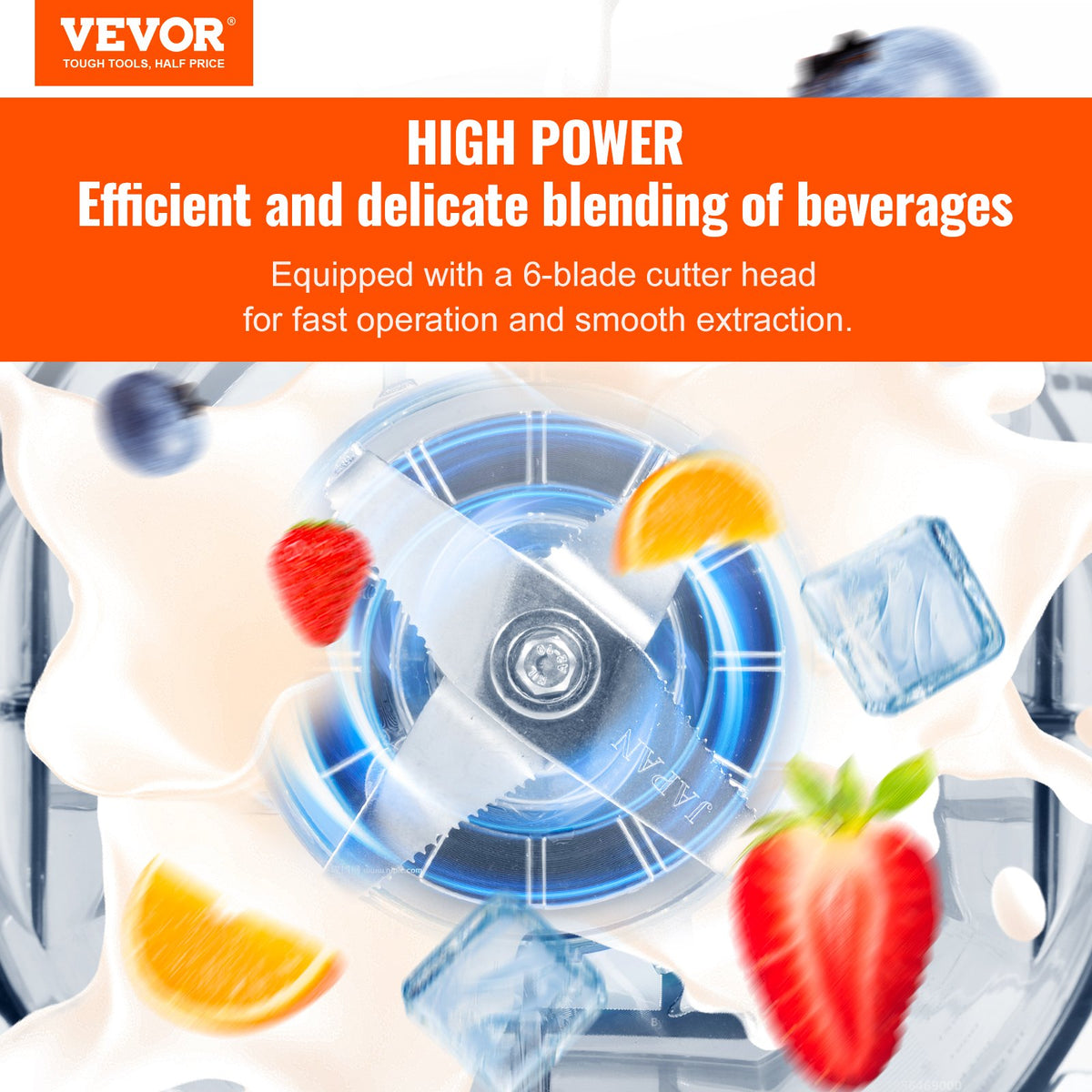 Professional Blender with Shield, Commercial Countertop Blenders, 2L Jar Blender Combo, Stainless Steel 9 V952-TSSBJ20L1600W4DTQV3