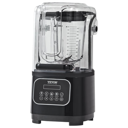 Professional Blender with Shield, Commercial Countertop Blenders, 2L Jar Blender Combo, Stainless Steel 9 V952-TSSBJ20L1600W4DTQV3