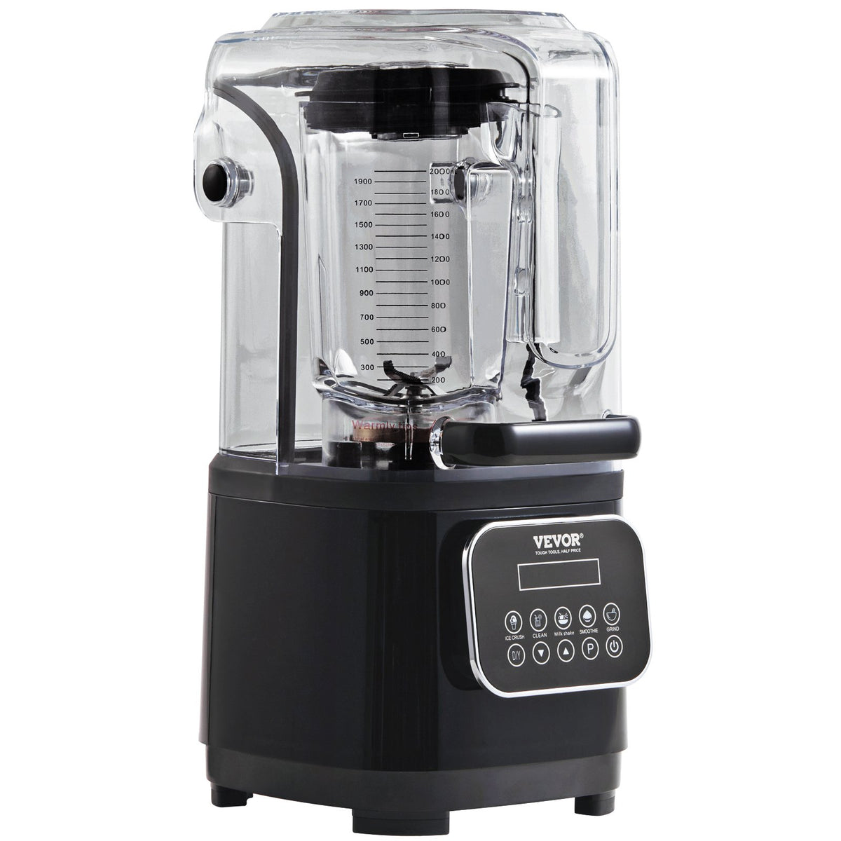 Professional Blender with Shield, Commercial Countertop Blenders, 2L Jar Blender Combo, Stainless Steel 9 V952-TSSBJ20L1600W4DTQV3