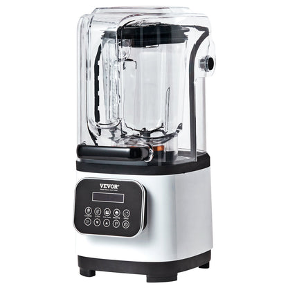 Professional Blender with Shield, Commercial Countertop Blenders, 2L Jar Blender Combo, Stainless Steel 9 V952-TSSBJ20L1600WCAX2V3