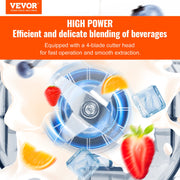 Professional Blender with Shield, Commercial Countertop Blenders, 2L Jar Blender Combo, Stainless Steel 9 V952-TSSBJ20L1600WCAX2V3
