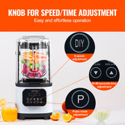 Professional Blender with Shield, Commercial Countertop Blenders, 2L Jar Blender Combo, Stainless Steel 9 V952-TSSBJ20L1600WCAX2V3
