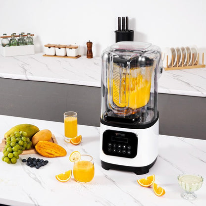 Professional Blender with Shield, Commercial Countertop Blenders, 2L Jar Blender Combo, Stainless Steel 9 V952-TSSBJ20L1600WCAX2V3