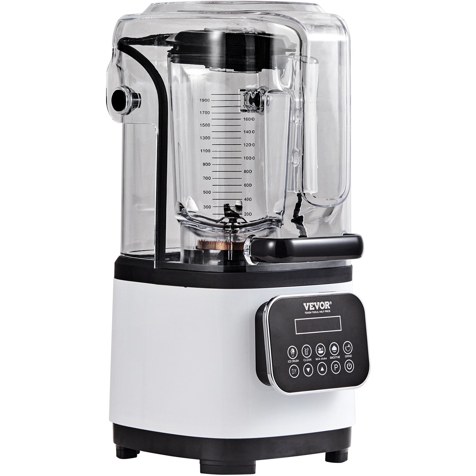 Professional Blender with Shield, Commercial Countertop Blenders, 2L Jar Blender Combo, Stainless Steel 9 V952-TSSBJ20L1600WCAX2V3