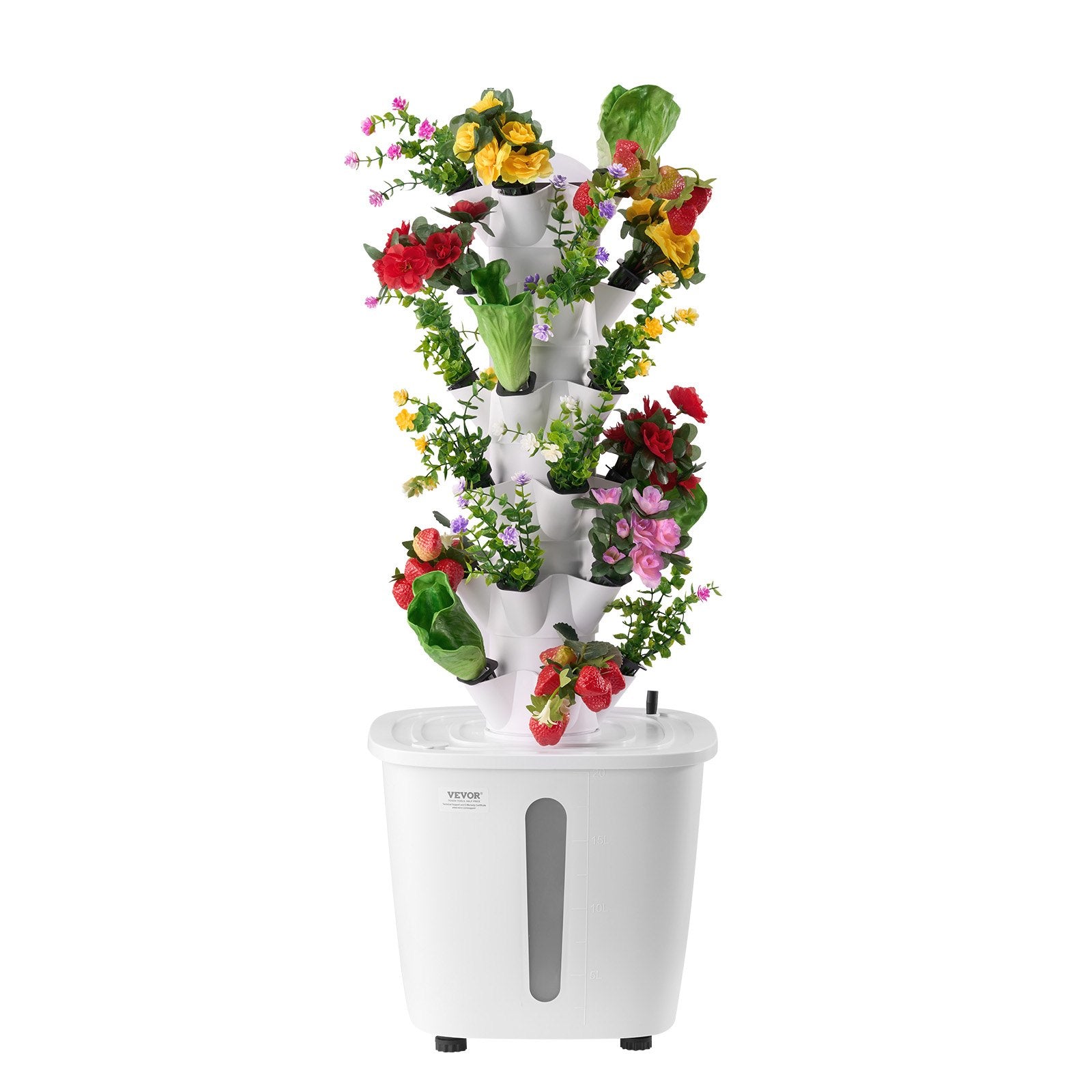 Hydroponic Growing System, 30 Pods Vertical 6 Tiers Hydroponic Tower, Home Hydronic Garden with Water Pump & V952-TSSPZZXT20LW7KX24V3