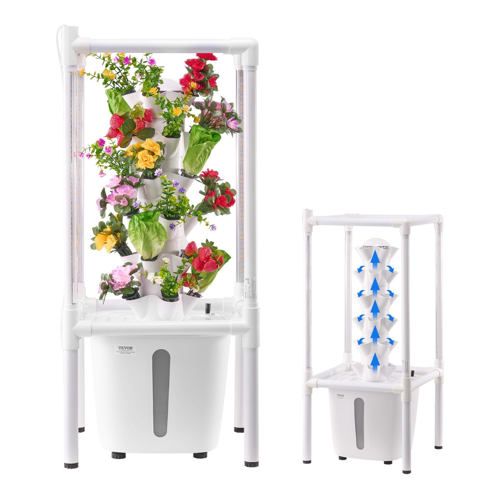 Hydroponic Growing System with Grow Light 30 Pods Hydroponic Tower Garden V952-TSSPZZXTDSZDF7SZEV3