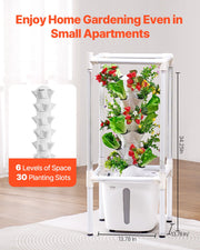 Hydroponic Growing System with Grow Light 30 Pods Hydroponic Tower Garden V952-TSSPZZXTDSZDF7SZEV3
