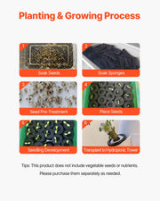 Hydroponic Growing System with Grow Light 30 Pods Hydroponic Tower Garden V952-TSSPZZXTDSZDF7SZEV3