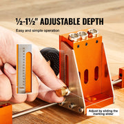 Pocket Hole Jig Kit, 34 Pcs Pocket Hole Jig System with C-clamp, Fixture, Step Drills, Wrenches, Drill Stop V952-TSXKKJPGDGJJQ2BJPV0