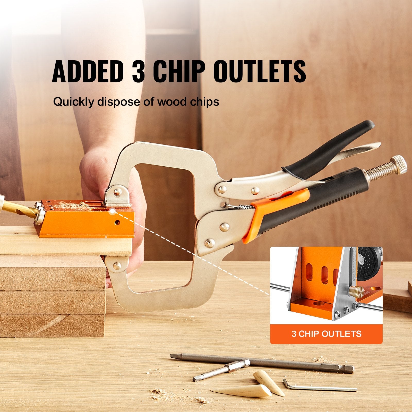 Pocket Hole Jig Kit, 34 Pcs Pocket Hole Jig System with C-clamp, Fixture, Step Drills, Wrenches, Drill Stop V952-TSXKKJPGDGJJQ2BJPV0