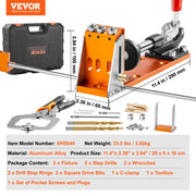 Pocket Hole Jig Kit, 34 Pcs Pocket Hole Jig System with C-clamp, Fixture, Step Drills, Wrenches, Drill Stop V952-TSXKKJPGDGJJQ2BJPV0