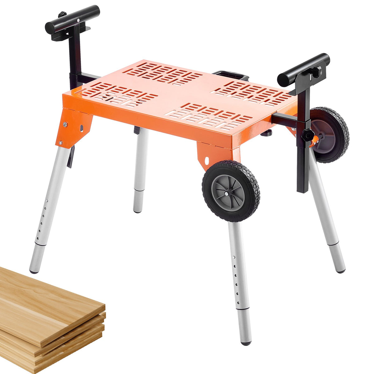 Miter Saw Stand with Tabletop and Wheels 330lbs Load Capacity Adjustable V952-TSXQJZJ5060IEB045V0