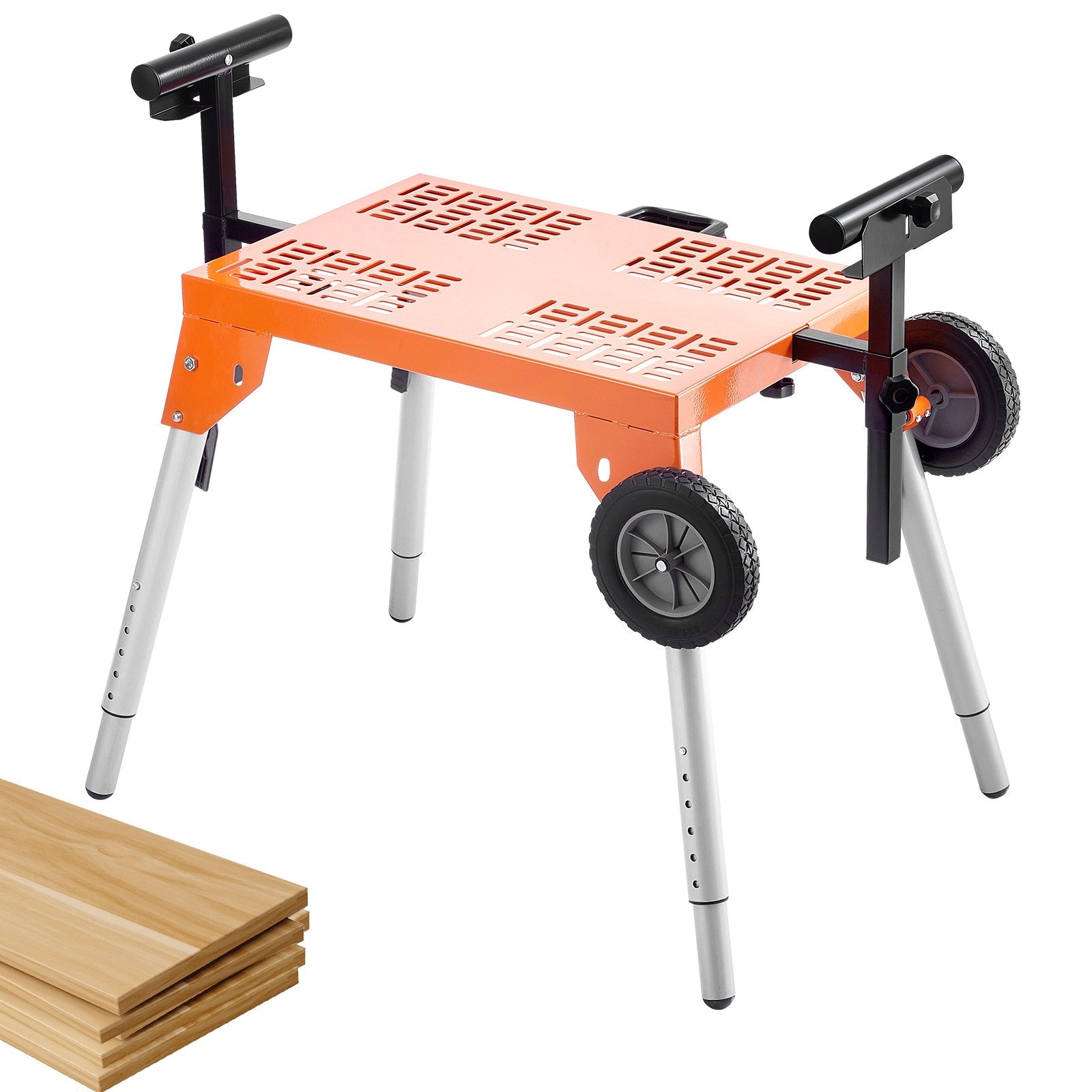 Miter Saw Stand with Tabletop and Wheels 330lbs Load Capacity Adjustable V952-TSXQJZJ5060IEB045V0