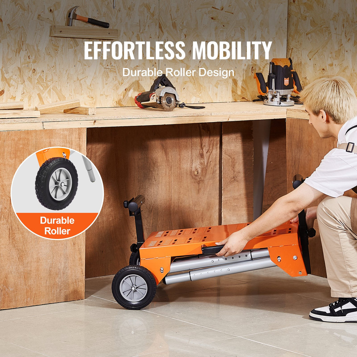 Miter Saw Stand with Tabletop and Wheels 330lbs Load Capacity Adjustable V952-TSXQJZJ5060IEB045V0