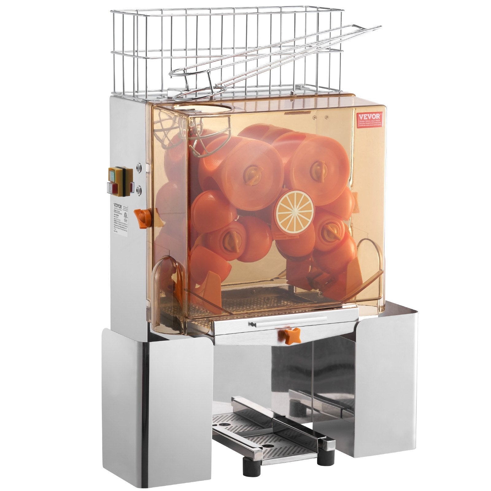 Commercial Orange Juicer Machine, 120W Automatic Juice Extractor, Stainless Steel Orange Squeezer for 20 V952-TSZDJLCZJBZDVGFHDV3
