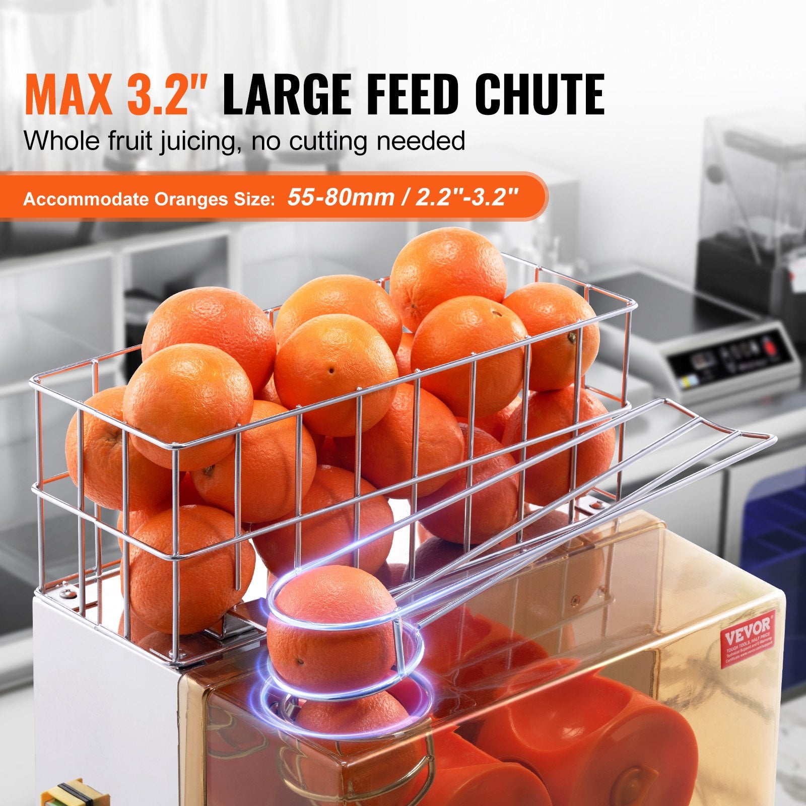 Commercial Orange Juicer Machine, 120W Automatic Juice Extractor, Stainless Steel Orange Squeezer for 20 V952-TSZDJLCZJBZDVGFHDV3