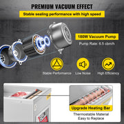 Chamber Vacuum Sealer Vacuum Packaging Machine 6.5 cbm/h Pump Rate 220V V952-TSZK6CBMH220VCECMV3