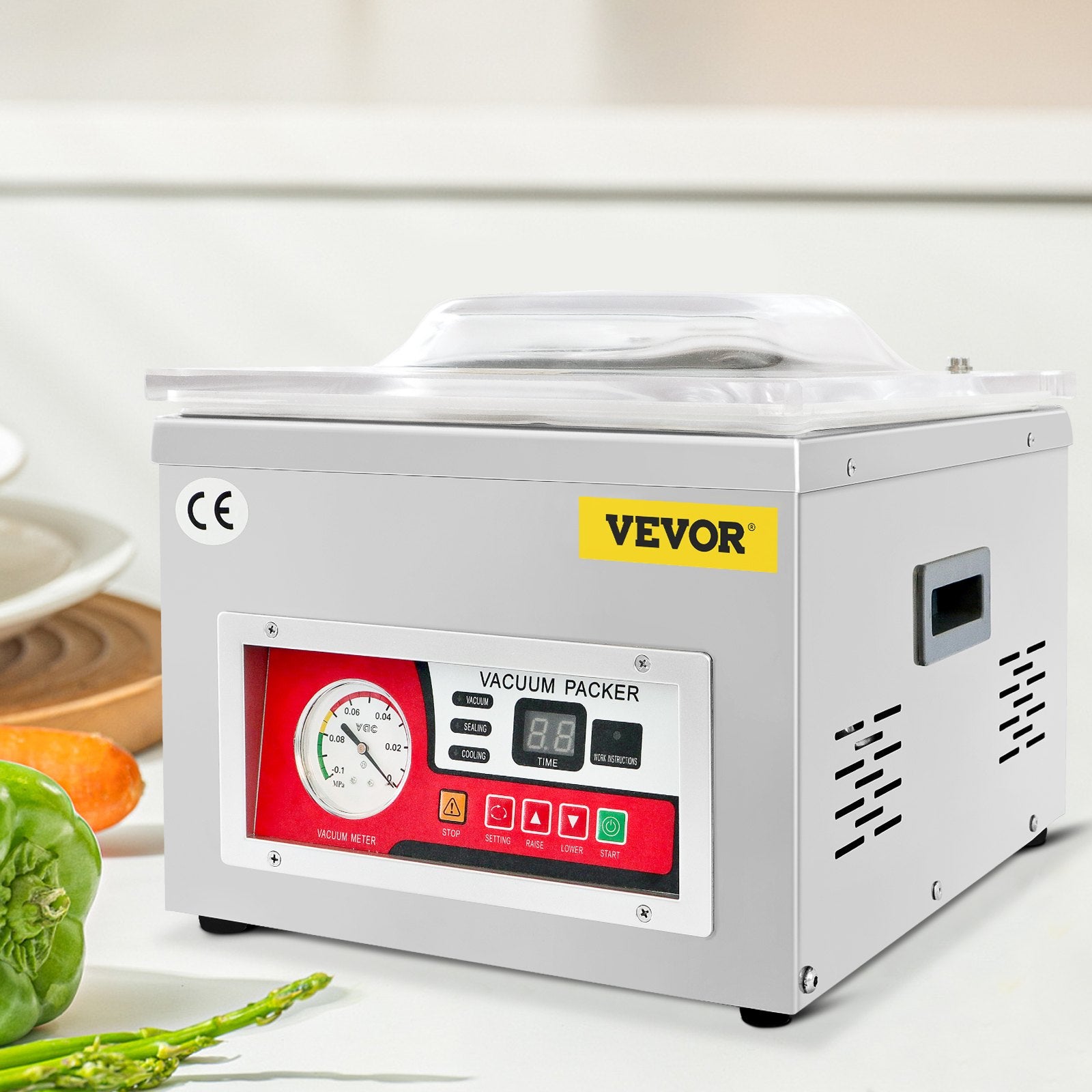 Chamber Vacuum Sealer Vacuum Packaging Machine 6.5 cbm/h Pump Rate 220V V952-TSZK6CBMH220VCECMV3