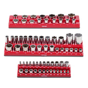 Magnetic Socket Organizer Set, 3PCS Magnetic Socket Holder, 1/4'', 3/8'' & 1/2'' SAE Socket Trays with Clear V952-TTJCXSH3JTCXWW22RV0