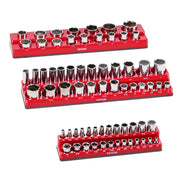 Magnetic Socket Organizer Set, 3PCS Magnetic Socket Holder, 1/4'', 3/8'' & 1/2'' SAE Socket Trays with Clear V952-TTJCXSH3JTCXWW22RV0