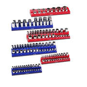 Magnetic Socket Organizer Set, 6PCS Socket Holder, 1/4'', 3/8'' & 1/2'' Metric SAE Socket Trays with Clear V952-TTJCXSHL6JTC3DNUPV0