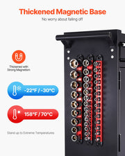 Socket Organizer Rail Set, 3PCS Metric & SAE Aluminum Socket Organizers, 1/4'', 3/8'' & 1/2'' Heavy-Duty V952-TTJGDSHH3JTC5JFN1V0