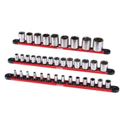 Socket Organizer Rail Set, 3PCS Metric & SAE Aluminum Socket Organizers, 1/4'', 3/8'' & 1/2'' Heavy-Duty V952-TTJGDSHH3JTC5JFN1V0