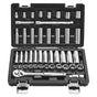Socket Set, 44 Pieces, 9.5 mm Drive Socket and Ratchet Set, SAE and Metric, Deep and Shallow, Mechanic Tool V952-TTJLBSZJTTJLGYKSQ001V0