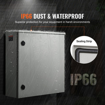 Electrical Enclosure, 24\'\' x 24\'\' x 8\'\', UL Certified NEMA 4 Outdoor Enclosure, IP65 Waterproof & V952-TUL60X60X20CMW0NQV0