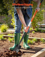 Trench Shovel, 10.4 cm Blade Heavy-Duty Trenching Shovel, Narrow Spade Trench Digger with Fiberglass Handle V952-TXBCZXBS56INV83HO001V0